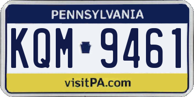 PA license plate KQM9461