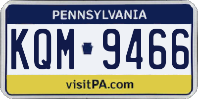 PA license plate KQM9466