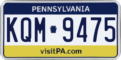 PA license plate KQM9475