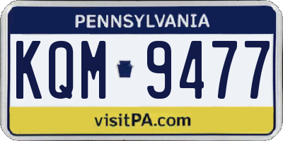 PA license plate KQM9477
