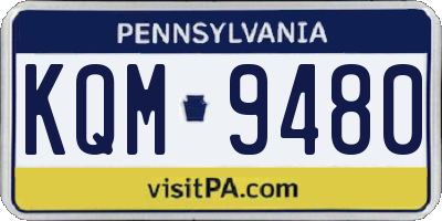 PA license plate KQM9480