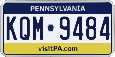 PA license plate KQM9484