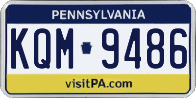 PA license plate KQM9486