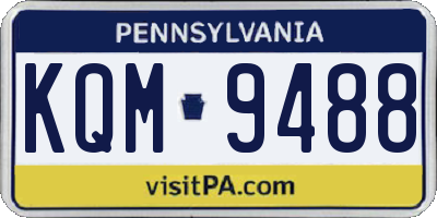 PA license plate KQM9488