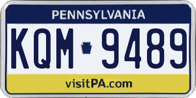 PA license plate KQM9489