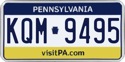 PA license plate KQM9495