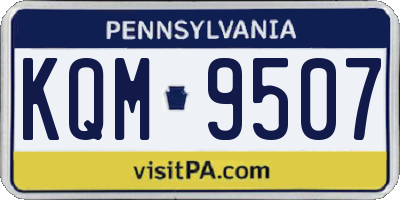 PA license plate KQM9507