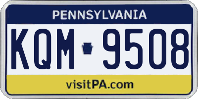 PA license plate KQM9508
