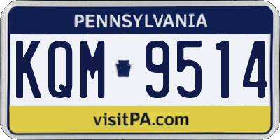 PA license plate KQM9514