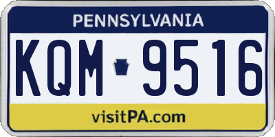 PA license plate KQM9516
