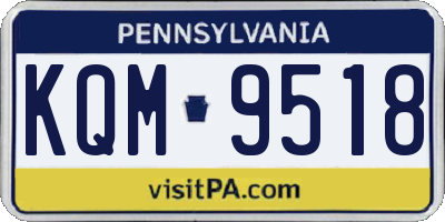PA license plate KQM9518