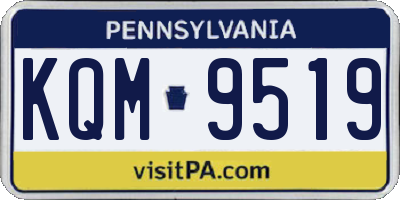 PA license plate KQM9519