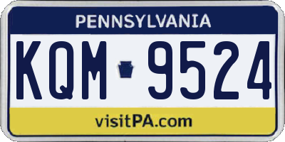 PA license plate KQM9524