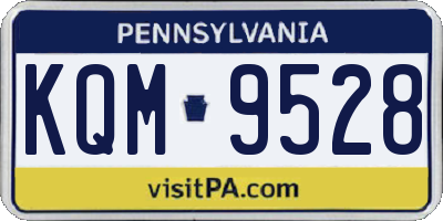 PA license plate KQM9528
