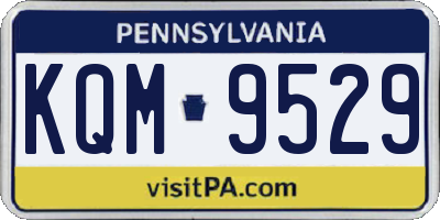 PA license plate KQM9529