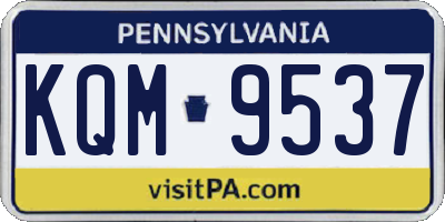 PA license plate KQM9537