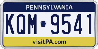 PA license plate KQM9541