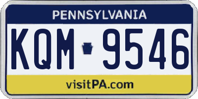 PA license plate KQM9546