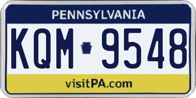 PA license plate KQM9548