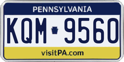 PA license plate KQM9560
