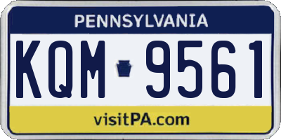 PA license plate KQM9561