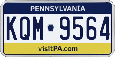 PA license plate KQM9564