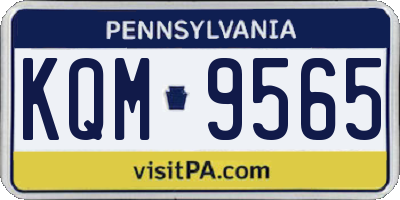 PA license plate KQM9565