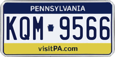 PA license plate KQM9566