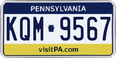 PA license plate KQM9567