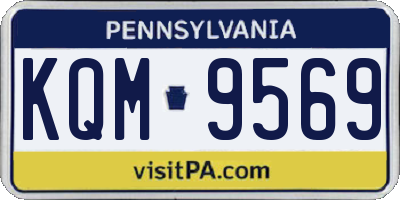 PA license plate KQM9569