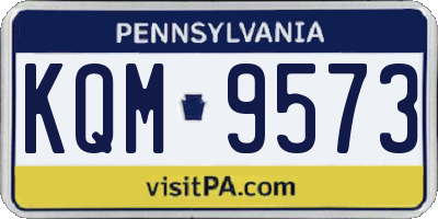 PA license plate KQM9573