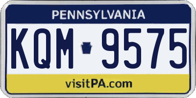 PA license plate KQM9575