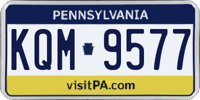 PA license plate KQM9577
