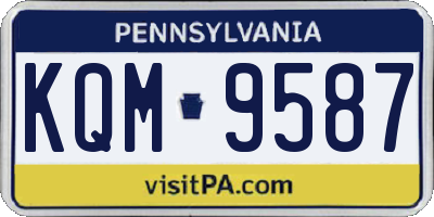 PA license plate KQM9587