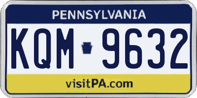 PA license plate KQM9632