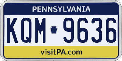 PA license plate KQM9636
