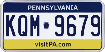 PA license plate KQM9679