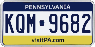 PA license plate KQM9682