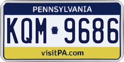 PA license plate KQM9686