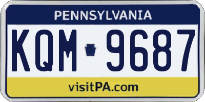 PA license plate KQM9687