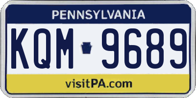 PA license plate KQM9689