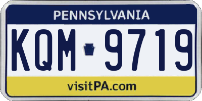 PA license plate KQM9719