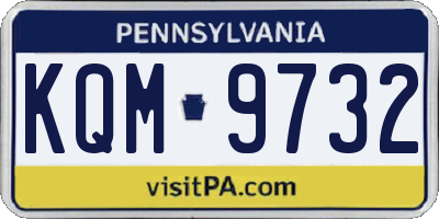 PA license plate KQM9732