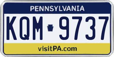 PA license plate KQM9737