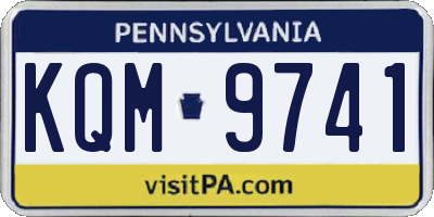 PA license plate KQM9741