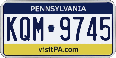 PA license plate KQM9745