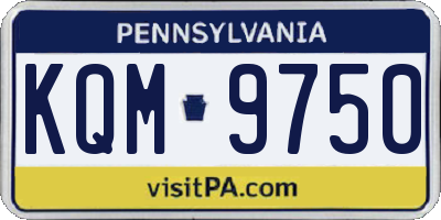 PA license plate KQM9750