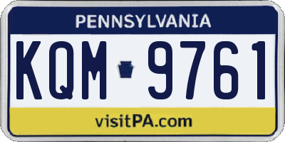 PA license plate KQM9761