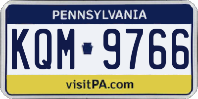 PA license plate KQM9766