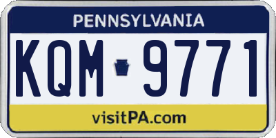 PA license plate KQM9771